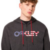 OAKLEY Teddy Full Zip Hoodie - Men's Full Zip Hoodie-  Dark Gray Heather/American Flag
