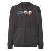 OAKLEY Teddy Full Zip Hoodie - Men's Full Zip Hoodie-  Dark Gray Heather/American Flag