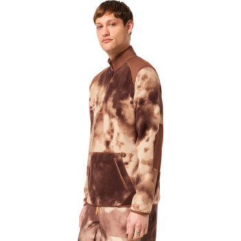 Oakley Tc Rykkinn Rc Fleece - Men's Half-Zip Gordura Fleece - Brown Clouds Print