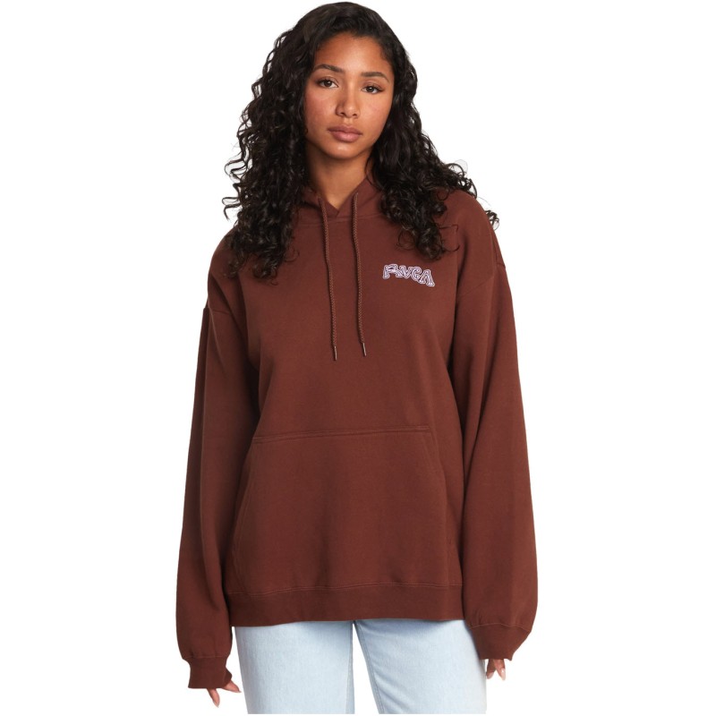 RVCA Leave Behind - Γυναικείο φούτερ Oversized - Cappuccino