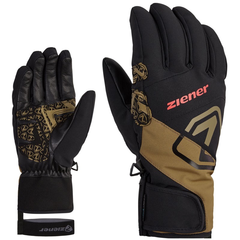 ZIENER Gauri AS® - Men's ski gloves - Walnut