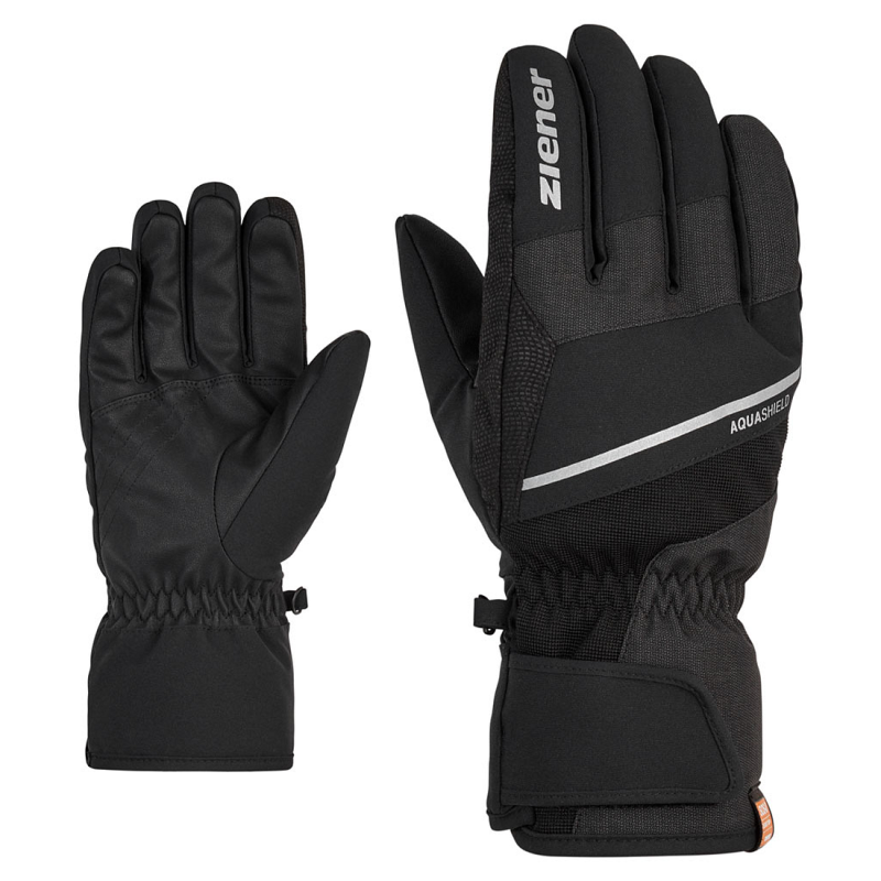ZIENER GEZIM AS® SOS-ID - Ανδρικά Γάντια Ski - Black