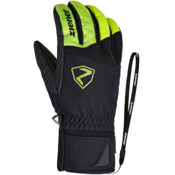 ZIENER Ginx AS® AW - Men's ski gloves - Lime Green