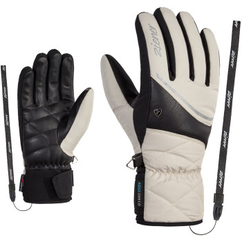 ZIENER Kaika AS® AW - Women's ski gloves - Silver Beige