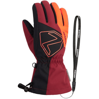 ZIENER Laval AS® AW - Junior ski gloves - Red Cabin