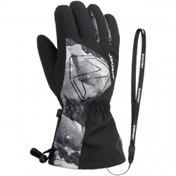 ZIENER Laval AS® AW - Παιδικά Γάντια Ski- Black Grey Mountain Print