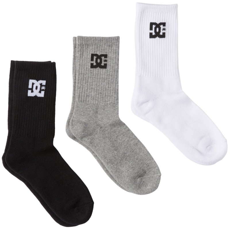 DC Mens Crew (3-Pack) Crew Socks - Assorted