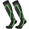 MICO 2600 Medium weight Warm control - Kid's ski socks - Black Green