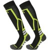 MICO 2600 Medium weight Warm control - Kid's ski socks - Black Yellow