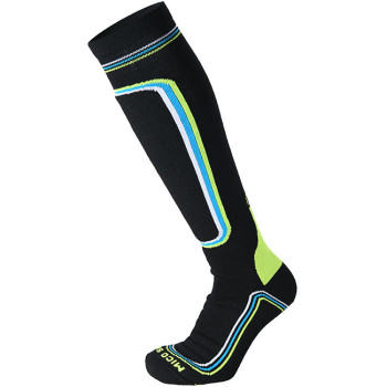 MICO 119 Superthermo Primaloft Merino - Women's ski socks - Black/Yellow Fluo