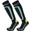 MICO 119 Superthermo Primaloft Merino - Women's ski socks - Black/Yellow Fluo