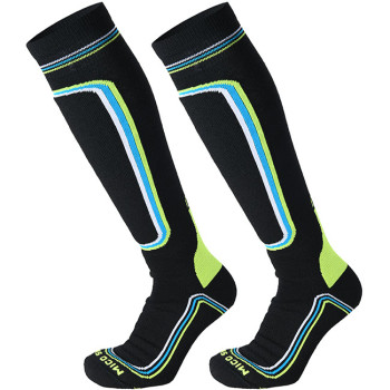 MICO 119 Superthermo Primaloft Merino - Women's ski socks - Black/Yellow Fluo