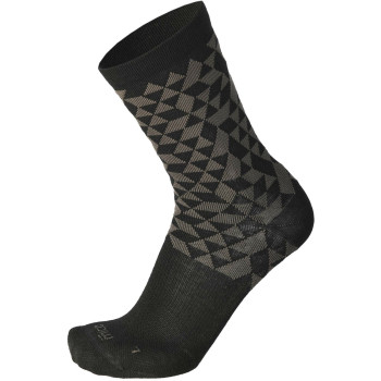 MICO 3019 Light weight Warm Control Merino - Outdoor crew socks - Black Grey