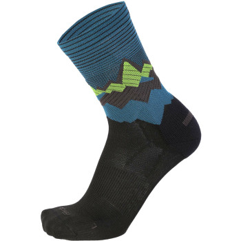 MICO 3065 Light weight Extra Dry - Hike crew socks - Black Blue