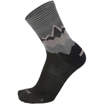 MICO 3065 Light weight Extra Dry - Hike crew socks - Black Grey