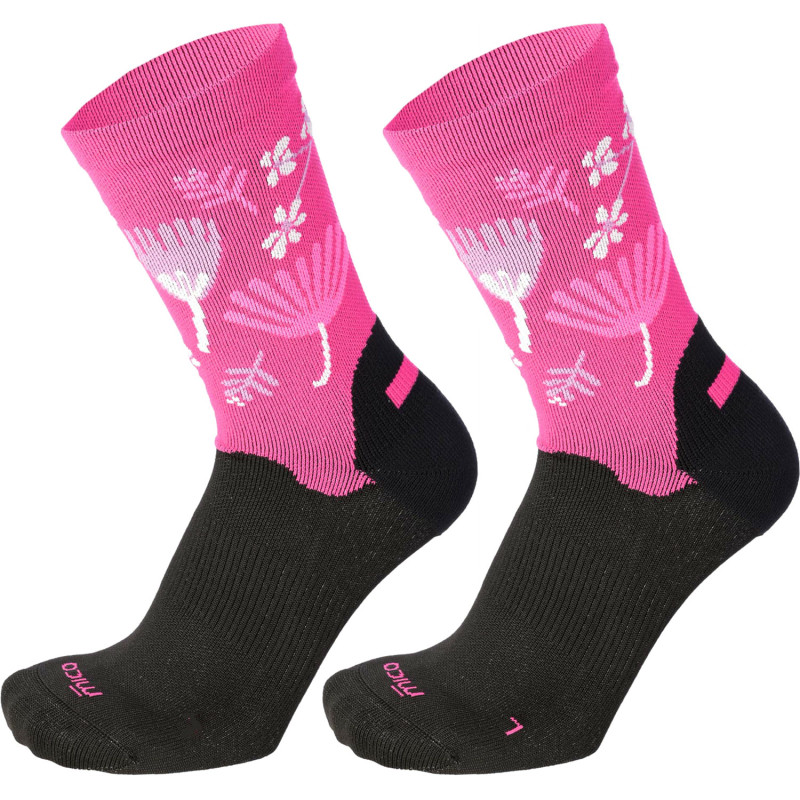 MICO 3066 Light weight Extra Dry - Women's Hike crew socks - Fucsia