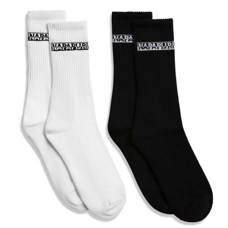 Napapijri Box Socks- (2 pairs) Socks for Men - Black/White