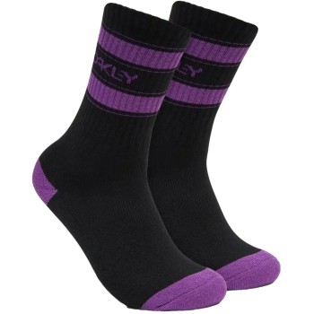 OAKLEY B1B Icon Socks 3 Pack - Crew Socks - Black Purple