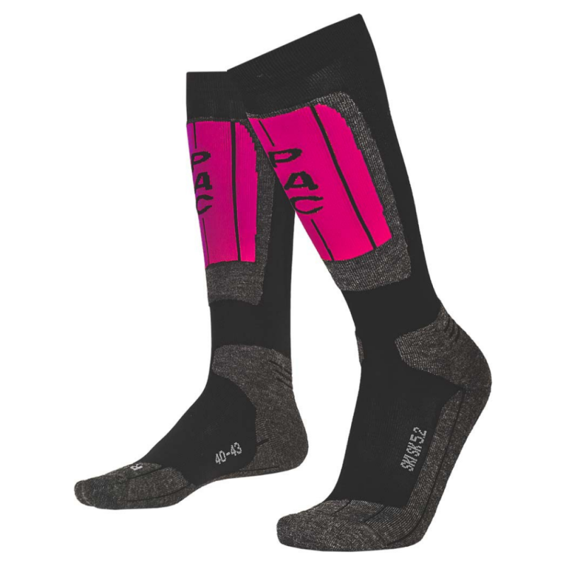P.A.C. SK 5.2 Allrounder (2-Pack) - Ski/Snowboard Socks - Black/Berry