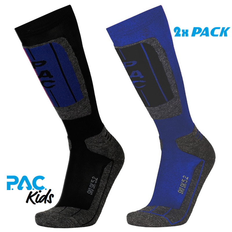 P.A.C. SK 5.2 Allrounder (2-Pack) - Παιδικές Kάλτσες Ski/Snowboard - Black/Navy