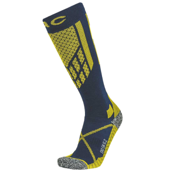 P.A.C. SK 6.2 Merino Technical Pro - Ski/Snowboard Socks - Navy/Yellow