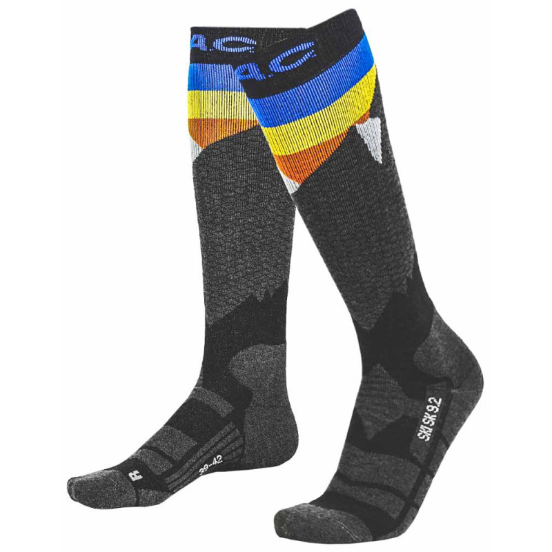 P.A.C. SK 9.2 Merino Extra Warm - Kάλτσες Ski/Snowboard - Anthracite/Blue