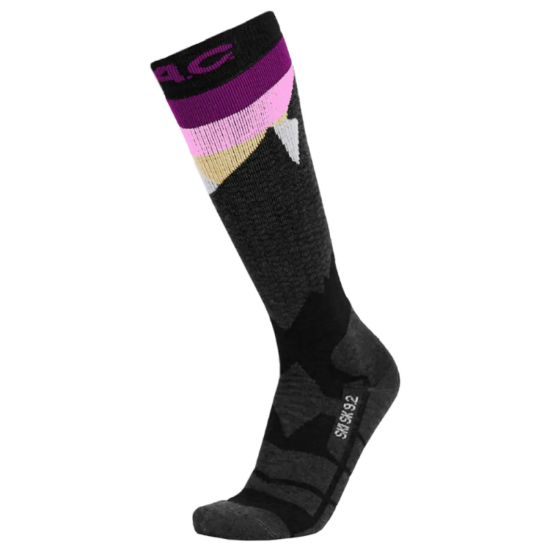 P.A.C. SK 9.2 Merino Extra Warm - Kάλτσες Ski/Snowboard - Anthracite/Purple