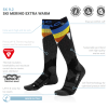 P.A.C. SK 9.2 Merino Extra Warm - Kάλτσες Ski/Snowboard - White/Green