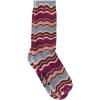 ROXY 2 Pack Flowy Stripe - Crew Socks for Women - Vivid Viola