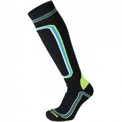MICO 119 Superthermo Primaloft Merino - Γυναικείες κάλτσες σκί - Black/Yellow Fluo