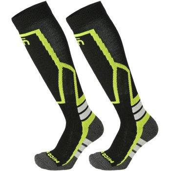 MICO 2600 Medium weight Warm control - Παιδικές κάλτσες Ski - Black Yellow MICO 2600 Medium weight Warm control - Παιδικές κάλτσες Ski - Black Yellow
