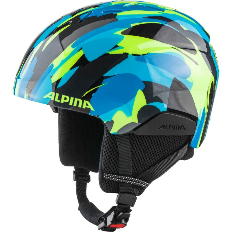 ALPINA Pizi Junior Hi-EPS - Junior Ski/Snowboard Helmet - Neon Blue Green gloss