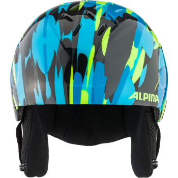 ALPINA Pizi Junior Hi-EPS - Junior Ski/Snowboard Helmet - Neon Blue Green gloss