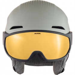 ALPINA Alto Hi-EPS + Visor Q-Lite - Κράνος Ski/Snowboard - Moon-grey matt/Gold Mirror