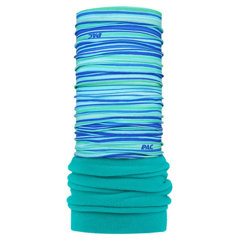 P.A.C. Kids Recycling Fleece - Neckwarmer - Stripes Blue