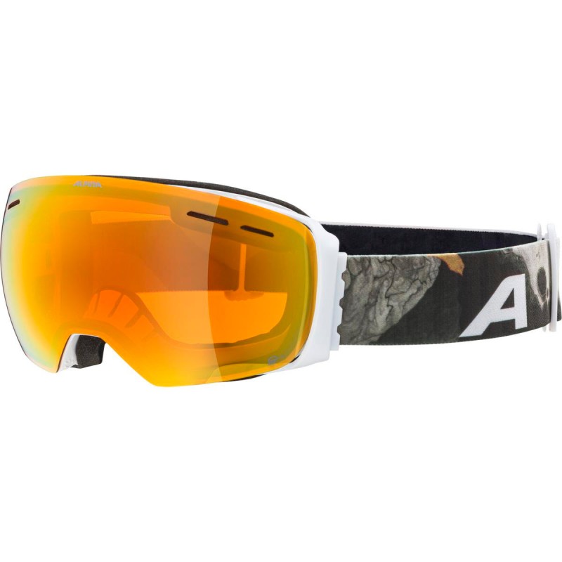 ALPINA GRANBY Q-LITE - Ski/Snowboard Goggle - Michael Cina White matt /Mirror Red