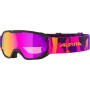 ALPINA PHEOS Junior Quattroflex-Lite Mirror - Kid's Ski/snowboard goggle - Black Pink matt/Pink mirror