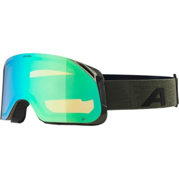 ALPINA Blackcomp Quattroflex-Lite - Ski/Snowboard Goggle - Olive matt/Mirror Green
