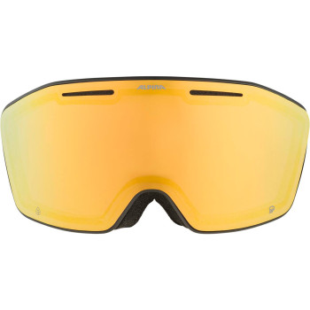 ALPINA Nendaz Q Quattroflex - Μάσκα Ski/Snowboard- Black Matt/Red Mirror