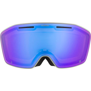 ALPINA Nendaz Q Quattroflex - Ski/Snowboard Goggles - Moongrey matt/Mirror Blue