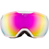 ALPINA PHEOS S Quattroflex Hybrid Mirror - Ski/Snowboard Goggles - White Gloss/Pink spherical