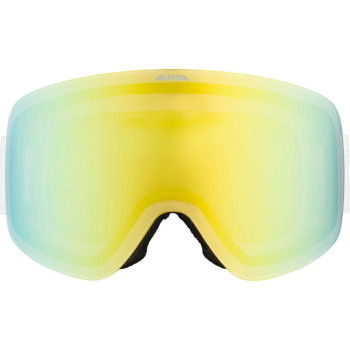 ALPINA Penken mirror - Ski/Snowboard Goggle - White matt /Gold Mirror