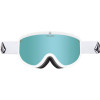 Volcom Footprints Goggle + (Bonus Lens - Dark Grey) - Ski/Snowboard Goggles - White Stone mat/Ice Chrome