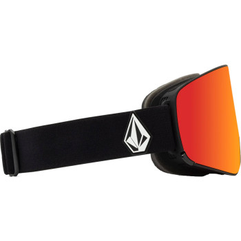 Volcom Odyssey Goggle + (Bonus Lens - Yellow) - Ski/Snowboard Goggles - Matt Black​/Red Chrome​