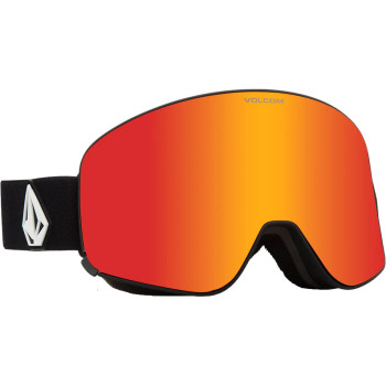 Volcom Odyssey Goggle + (Bonus Lens - Yellow) - Ski/Snowboard Goggles - Matt Black​/Red Chrome​