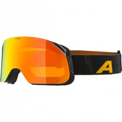 ALPINA Blackcomp Quattroflex-Lite - Μάσκα Ski/Snowboard - Black Yellow matt/Mirror red