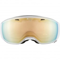 ALPINA ESTETICA Q-Lite Mirror - Μάσκα Ski/Snowboard - Pearlwhite gloss/Mandarin spherical