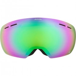ALPINA GRANBY Q-LITE - Μάσκα Ski/Snowboard - Black Green Matt /Mirror Green Spherical