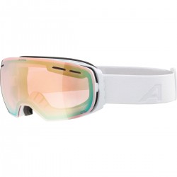 ALPINA GRANBY Quattroflex/Varioflex QV - Μάσκα Ski/Snowboard - White gloss matt/Mirror Gold spherical