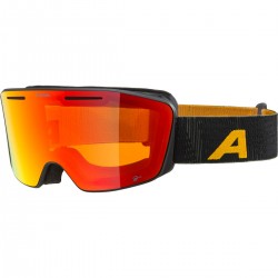 ALPINA Nendaz Quattroflex-Lite - Μάσκα Ski/Snowboard - Black Yellow matt /Red Mirror